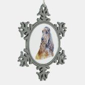 Sable English Cocker Spaniel Tin Sneeuwvlok Ornament (Links)