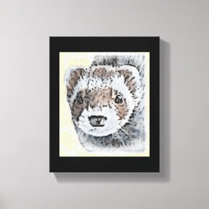 Sable Ferret Afbeelding Canvas Afdruk
