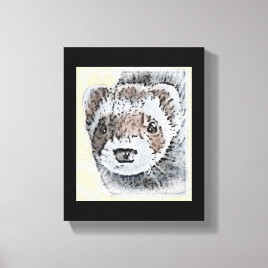 Sable Ferret Afbeelding Canvas Afdruk (Voorkant)