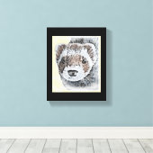 Sable Ferret Afbeelding Canvas Afdruk (Insitu (Houten vloer))