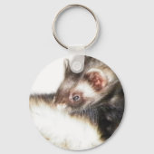 Sable Ferret Afbeelding Sleutelhanger (Voorkant)