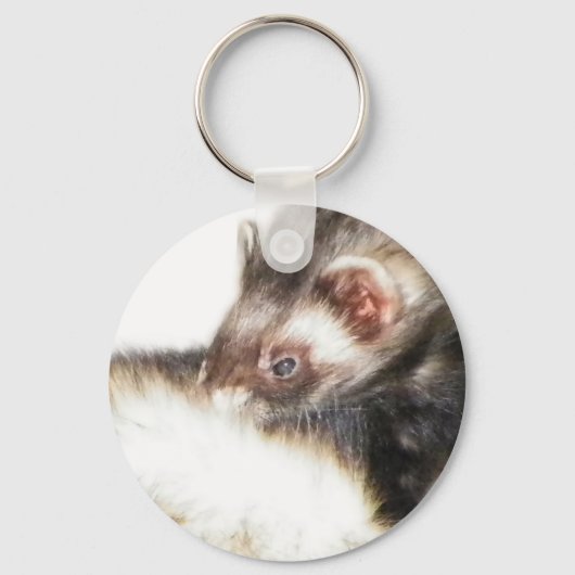 Sable Ferret Afbeelding Sleutelhanger (Voorkant)