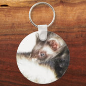 Sable Ferret Afbeelding Sleutelhanger (Voorkant)