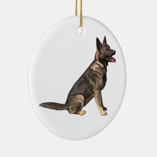 Sable German Shepherd Dog Keramisch Ornament (Rechts)