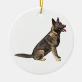 Sable German Shepherd Dog Keramisch Ornament (Voorkant)