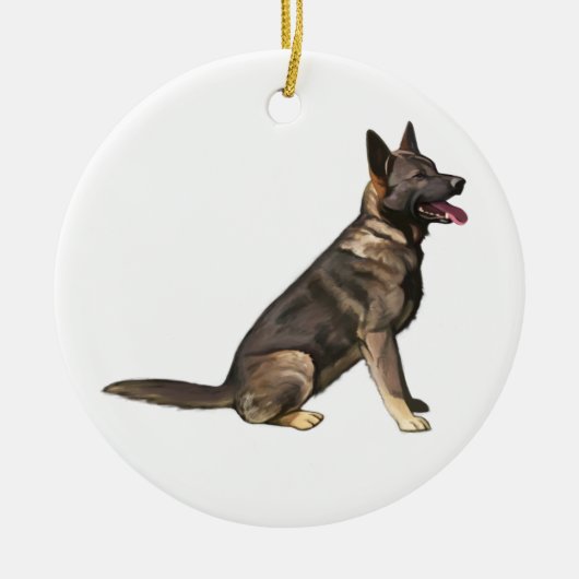 Sable German Shepherd Dog Keramisch Ornament (Voorkant)