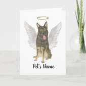 Sable German Shepherd Sympathy Memorial Kaart (Voorkant)