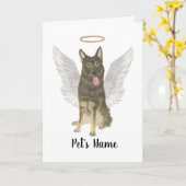 Sable German Shepherd Sympathy Memorial Kaart (Gele Bloem)