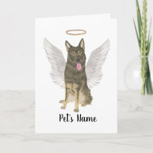 Sable German Shepherd Sympathy Memorial Kaart