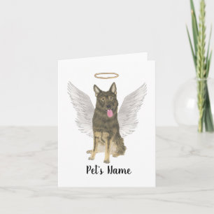 Sable German Shepherd Sympathy Memorial Kaart