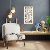 Sable Island Atlantic Graveyard Schatkaart Afdrukk Poster