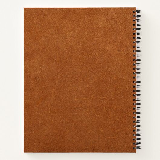 Sable Leather Gold Monogram Notitieboek (Achterkant)
