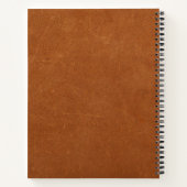 Sable Leather Luxury Gold Initiaal Logo Notitieboek (Achterkant)