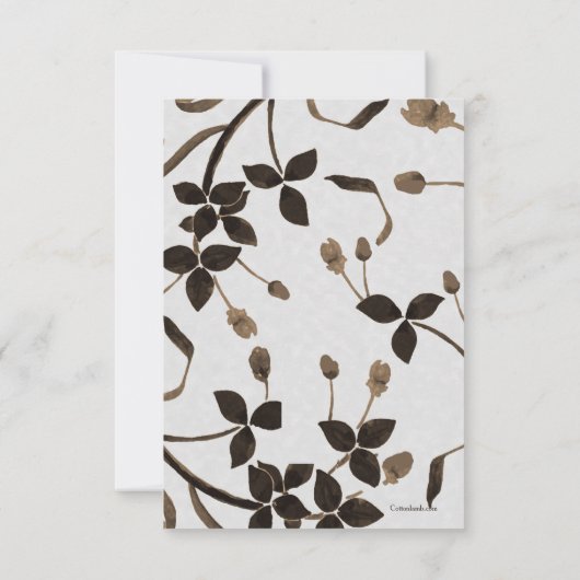 Sable Leaves Funeral Bedankt kaarten (Achterkant)