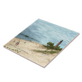 Sable Lighthouder keramische tegel met klein punt Tegeltje (Zijkant)