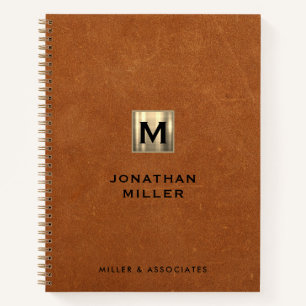 Sable Luxury Gold Initiaal Logo Notitieboek
