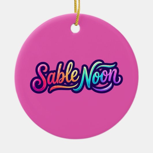 Sable Noon - Basislogo Keramisch Ornament (Voorkant)