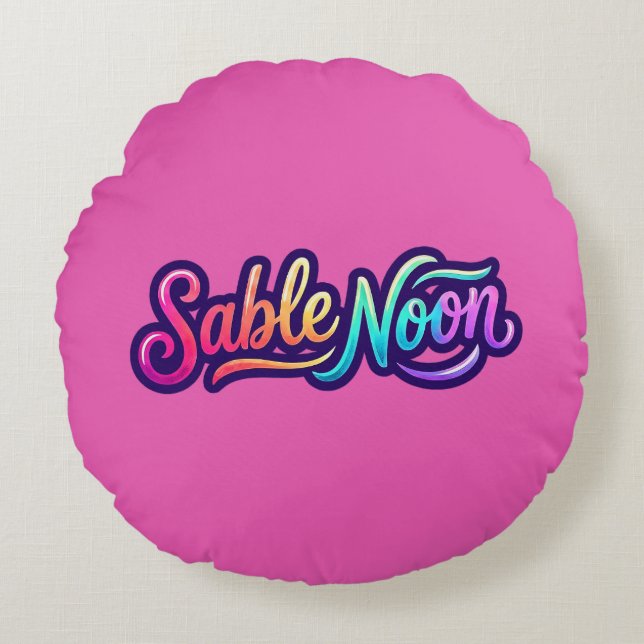 Sable Noon - Basislogo Rond Kussen (Voorkant)