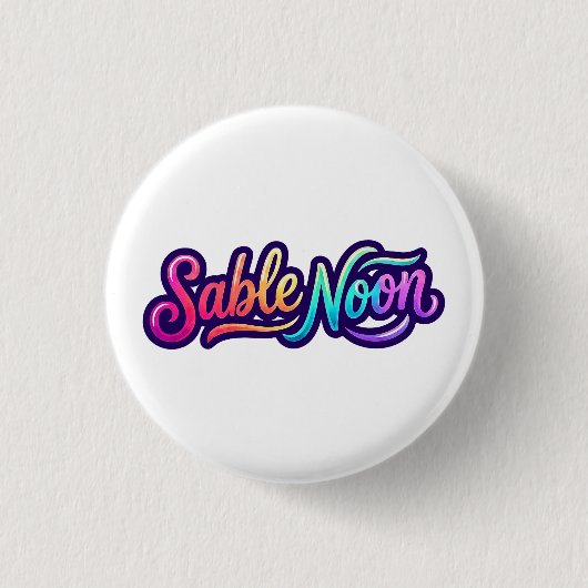 Sable Noon - Basislogo Ronde Button 3,2 Cm (Voorkant)