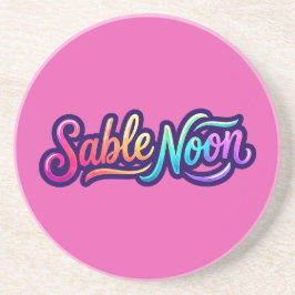 Sable Noon - Basislogo Zandsteen Onderzetter