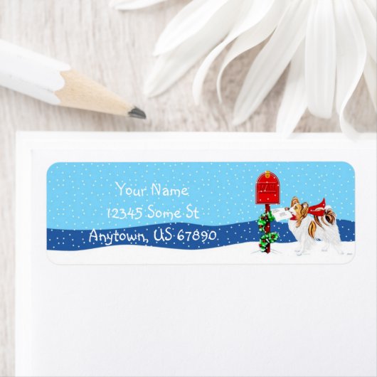 Sable Papillon Christmas Mail Etiket (Insitu)