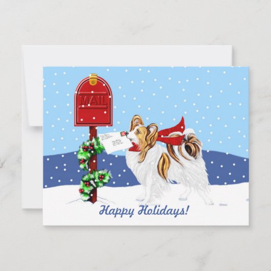Sable Papillon Christmas Mail Kaart (Voorkant)