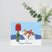 Sable Papillon Christmas Mail Kaart (Staand voorkant)