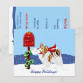 Sable Papillon Christmas Mail Kaart (Voorkant / Achterkant)
