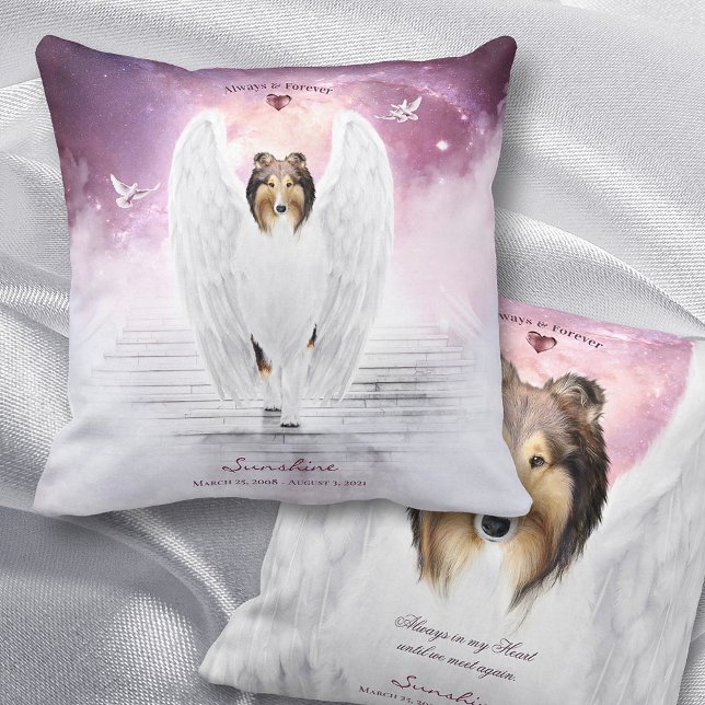 Sable Rough Collie Angel Dog Heaven - Pet Memorial Kussen (Creator heeft geüpload)