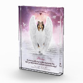 Sable Rough Collie Angel in Heaven - Pet Memorial Fotoblokken (Rechts)