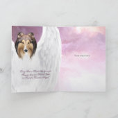 Sable Rough Collie Angel - Pet Loss Condolance Kaart (Binnen)