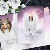 Sable Rough Collie Angel - Pet Loss Condolance Kaart
