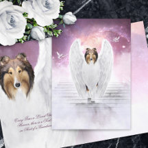 Sable Rough Collie Angel - Pet Loss Condolance