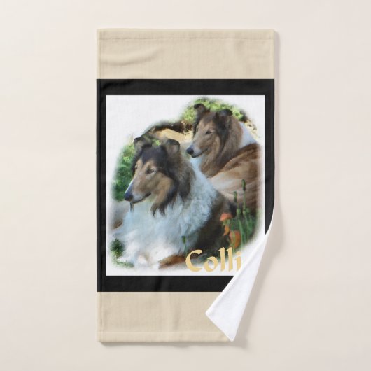 Sable Rough Collie Art Bad Handdoek (Handdoek)