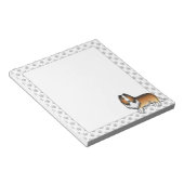 Sable Rough Collie Cute Cartoon Dog & Paws Notitieblok (Schuin)