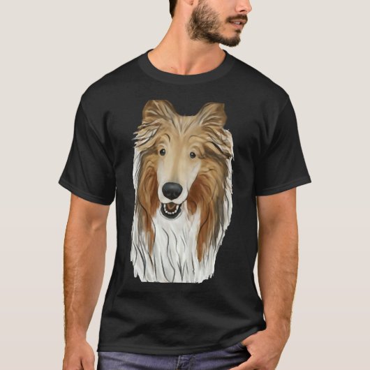 Sable Rough Collie Dog T-shirt (Voorkant)