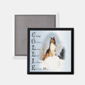 Sable Rough Collie Gifts Magneet (Voorkant / Achterkant)