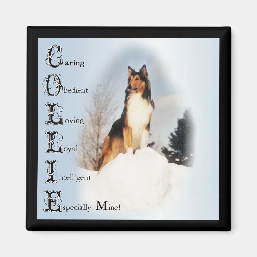 Sable Rough Collie Gifts Magneet (Voorkant)