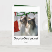 Sable Rough Collie kerstcadeaus Feestdagen Kaart (Achterkant)