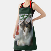 Sable Rough Collie kerstcadeaus Schort (Insitu)