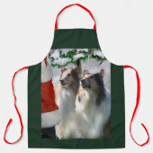 Sable Rough Collie kerstcadeaus Schort (Voorkant)