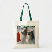 Sable Rough Collie kerstcadeaus Tote Bag (Voorkant)