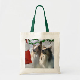 Sable Rough Collie kerstcadeaus Tote Bag