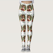 Sable Rough Collie Kerstmis Leggings (Voorkant)
