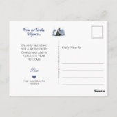 Sable Rough Collie & Lamb, Magic White Kerstmis - Briefkaart (Achterkant)