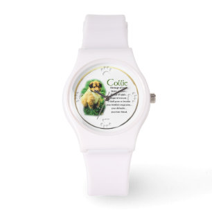 Sable Rough Collie Puppy Horloge
