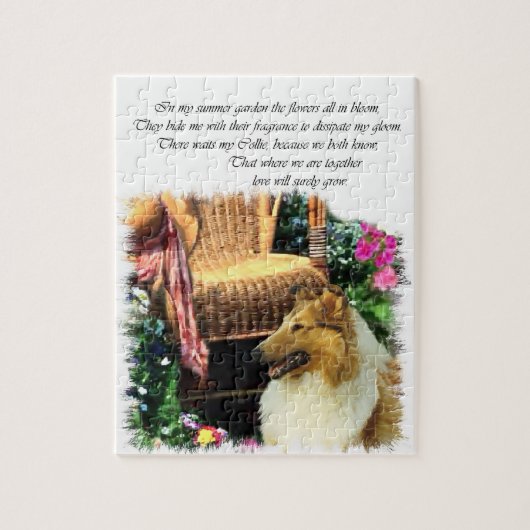 Sable Rough Collie where Love Groeit Legpuzzel (Verticaal)