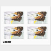 Sable Sheltie Bath Rechthoekige Sticker (Vel)