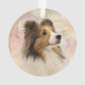 Sable Sheltie face Ornament (achterkant)