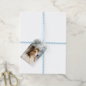 Sable Sheltie Kerstmis Cadeaulabel (Met Touw)